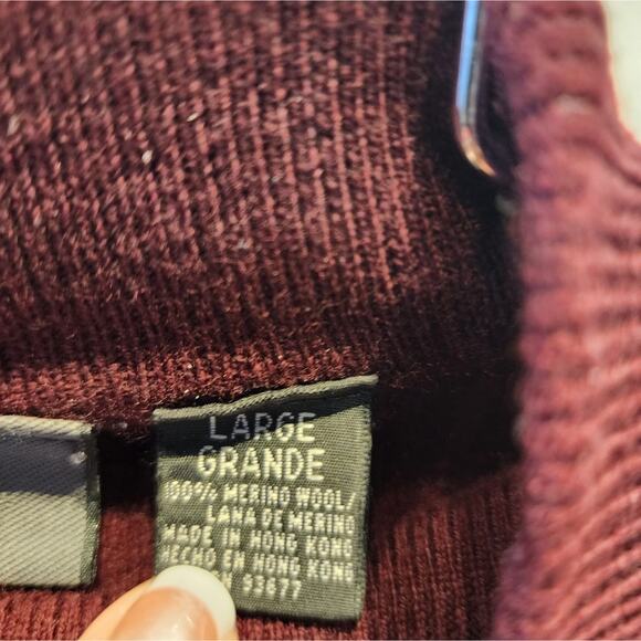 JF Ferrar Vintage Wool Turtleneck Sweater Boxy Long Sleeve Size L - Picture 3 of 8